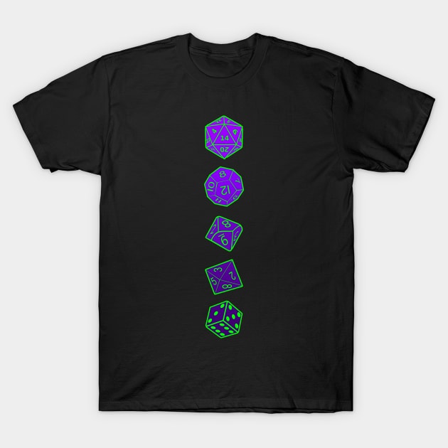 RPG Dice Gaming Addict T-Shirt by Scar